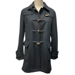 Gap Women's Wool Blend Duffle Pea Toggle  Coat‎ Black Size S Outdoor Winter